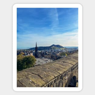 View of Edinburgh from on high Sticker